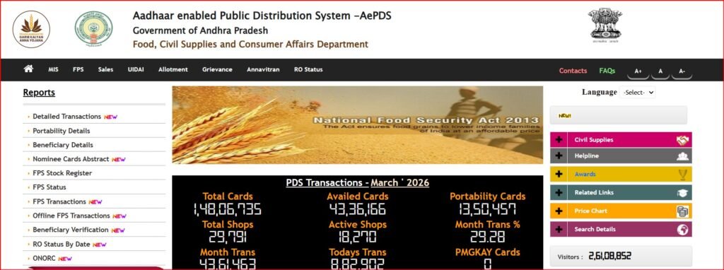 AP Ration card Official Portal