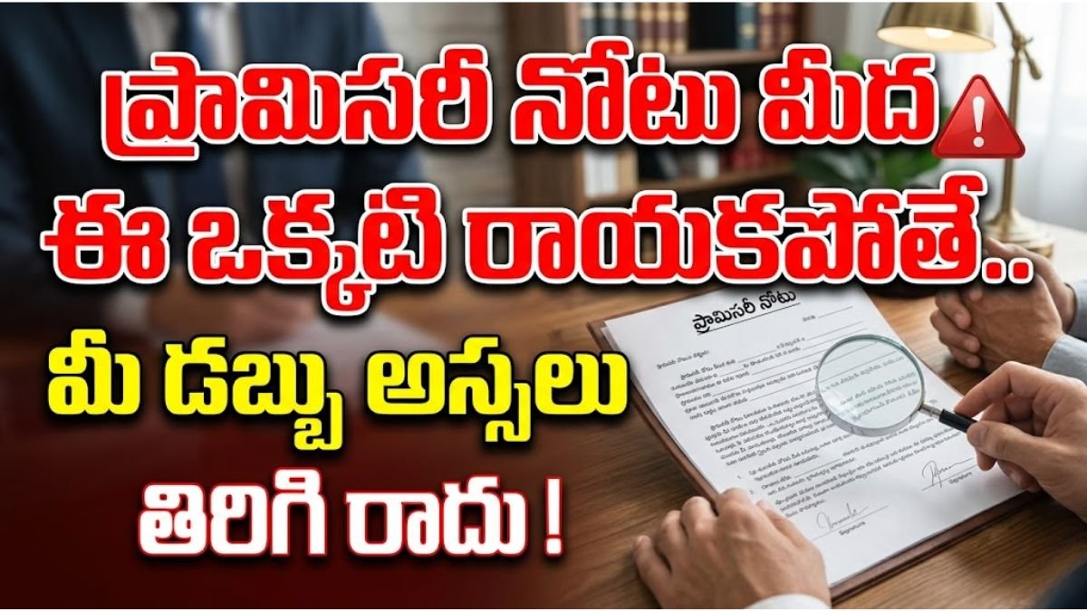 Promissory Note Writing Rules Telugu