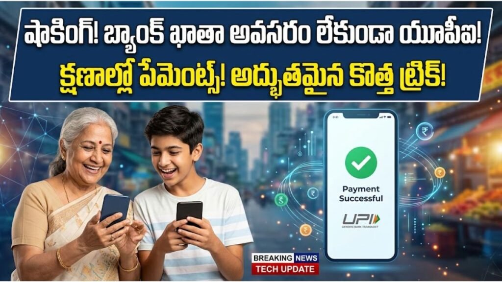 UPI Payments Without Bank Account