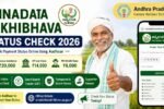 Annadatha Sukhibhava Status Check 2026 online portal showing Aadhaar payment verification, beneficiary status, DBT details, and ₹20,000 farmer assistance in Andhra Pradesh.