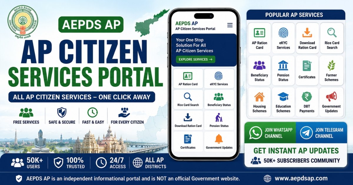 AP Ration Card & AP Citizen Services Guide 2026 | AEPDS AP