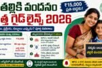 తల్లికి వందనం కొత్త గైడ్‌లైన్స్ 2026 పోస్టర్ – ₹15,000 ఆర్థిక సాయం, NPCI, e-KYC, 75% హాజరు మరియు స్టేటస్ చెక్ వివరాలు